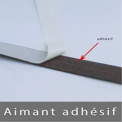 Ruban magnétique adhésif - ép. 0,8mm - largeur 12,7mm