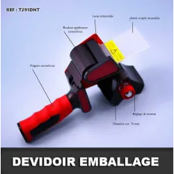 Dévidoir  pour adhésif d'emballage  - Silencieux -Largeur 50mm H15