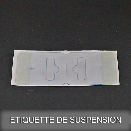 Double Etiquette de suspension Adhésive