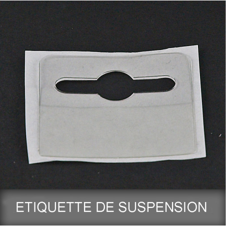 Etiquette de suspension adhésive