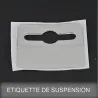 Etiquette de suspension adhésive