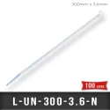 Lien de Fermeture nylon 300mm L3,6mm Naturel