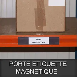 Porte étiquette magnétique, largeur 40mm Ruban étiquette et protection film inclus