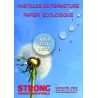 Pastilles de fermeture papier écologiques et translucides Ø25mm - Adhésif permanent