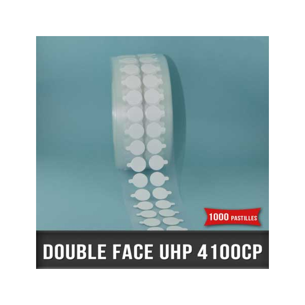 Pastille adhésive double face transparente - Ø 19 mm