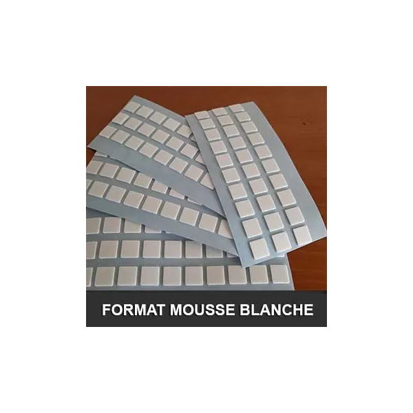 Format mousse adhésive double face 0,8mm 25X5mm