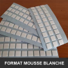 Formats 12mm x 12mm - Mousse blanche double face Ep.1mm