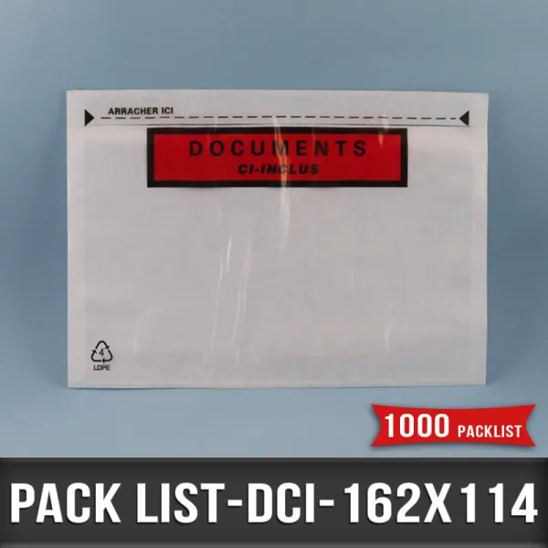 1000 Pack list adhésifs 162x114mm