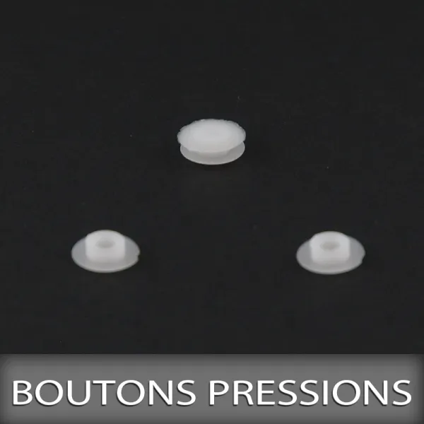 Boutons pressions 2,5mm Blanc