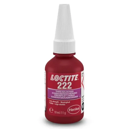 Loctite 222 Frein-filet faible résistance pour fixations ajustables 10ml - Par 12 Loctite 222 Frein-filet faible résistance pour fixations ajustables 10ml - Par 12