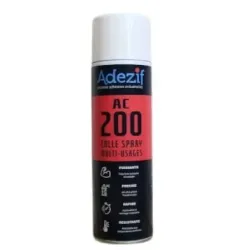 Colle AC200 aérosol, séchage rapide et polyvalente 500ml