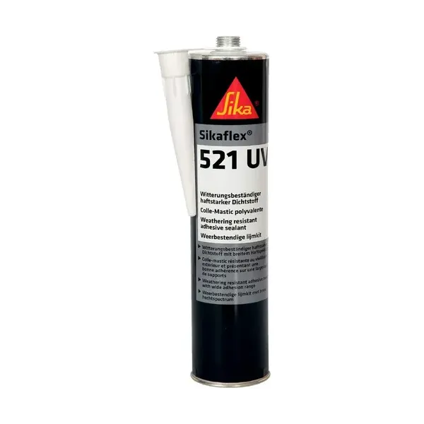 Mastic hybride Sikaflex 521 UV pour collage extérieur étanche multi-surfaces 300 ml - Noir - Par 12