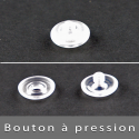 Bouton à pression transparent 2,5mm