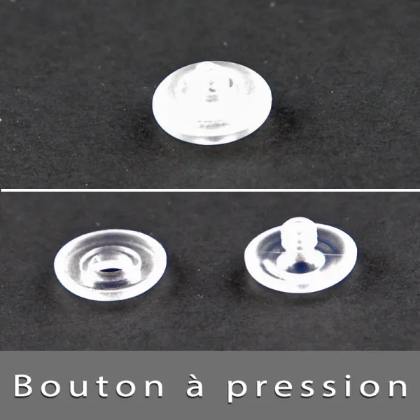 Bouton à pression transparent