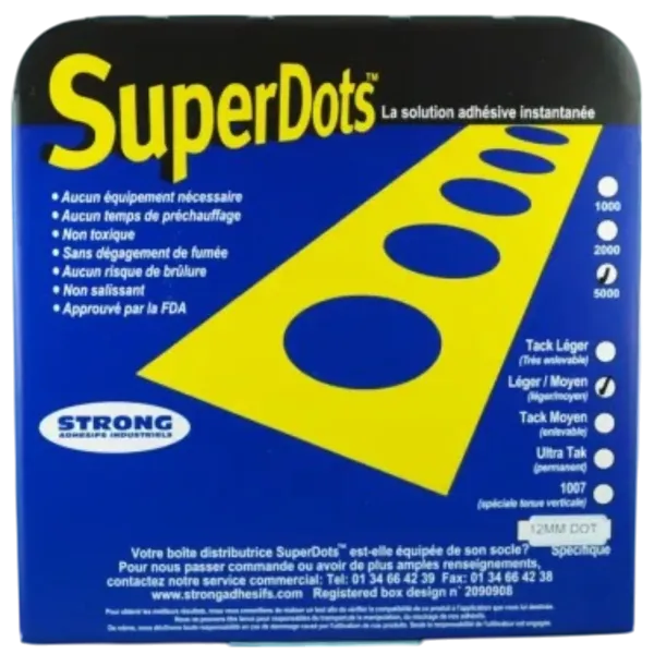 SuperDots Points de colle Easy-mid tack Ø8/12mm boite de 5000 - CF170
