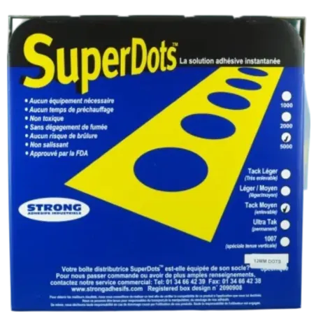 SuperDots Points de colle Mid tack Ø8/12mm boite de 5000 - CF250