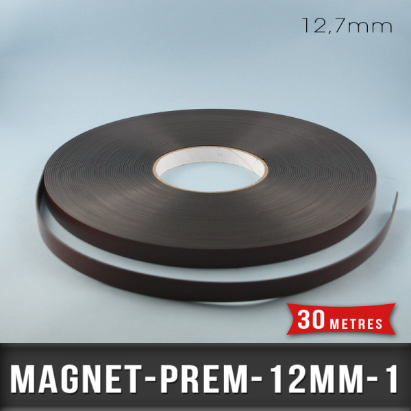 Aimant magnétique adhésif premium Ep 1mm l 12,7mm