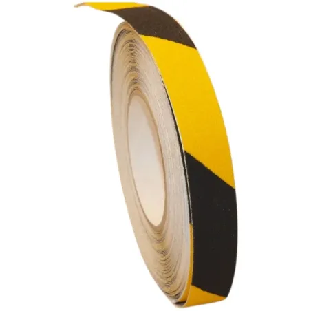 Bande de signalisation antidérapante adhésive noir et jaune AD343 - 50mm x 18m