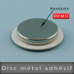 Disc métallique adhésif Ø25mm Ep. 1,6mm