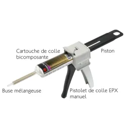 Piston pour Pistolet Applicateur Manuel 3M Scotch-Weld EPX pour cartouches 1:10 de 45 ml