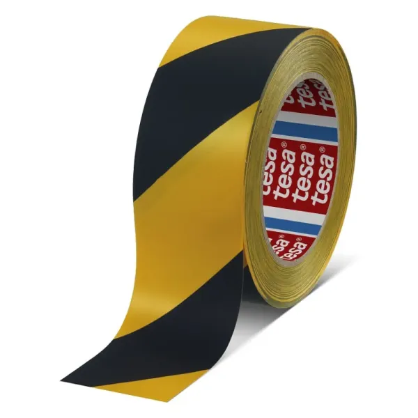 Adhésif TESA 4169 marquage au sol permanent en PVC - 50mm X 33m -  JAUNE/NOIR