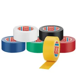 Adhésif TESA 4169 marquage au sol permanent en PVC - 50mm X 33m -  JAUNE/NOIR