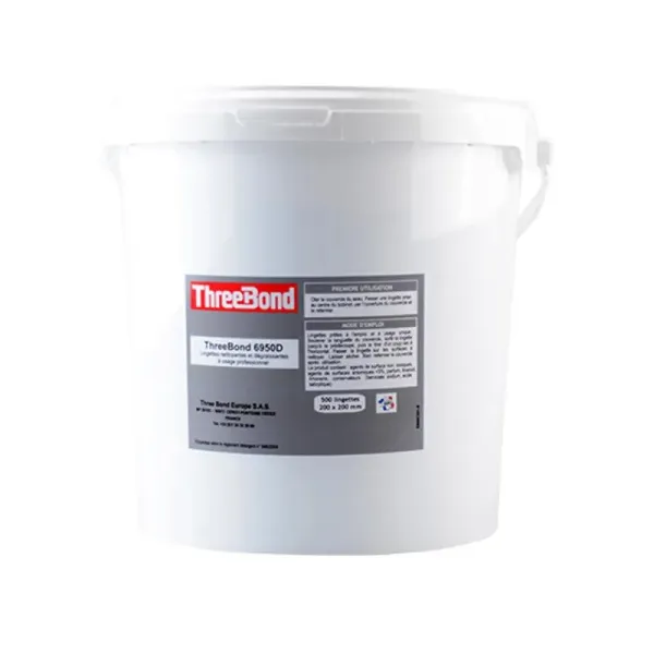 Lingettes nettoyantes dégraissantes Threebond 6950 D - Seau de 500