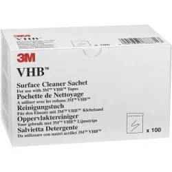 Lingettes dégraissantes 3M VHB, nettoyage de surface - 100 pochettes