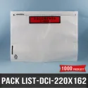 1000 Pack list adhésifs 220X162mm