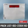 1000 Pack list adhésifs 220X162mm