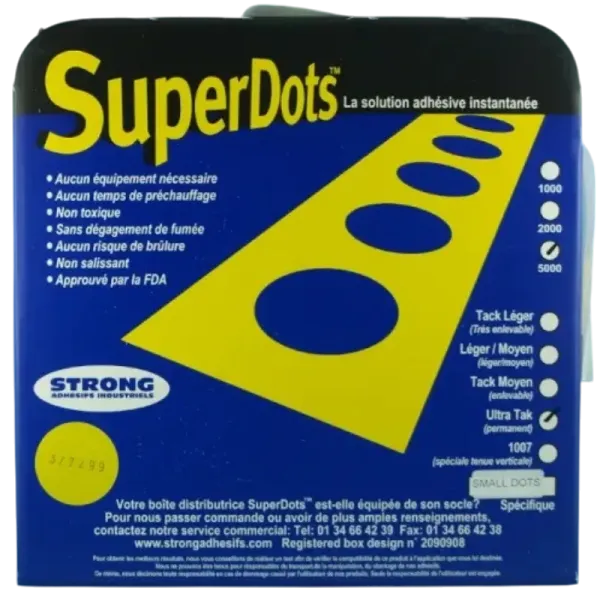 Small Dots points de colle ultra tack ± Ø4/5mm - CF350 - Boite de 5000