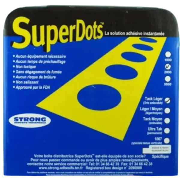 Super Strips easy tack bandes adhésives CF150 ± 35X5mm - Boite de 2000