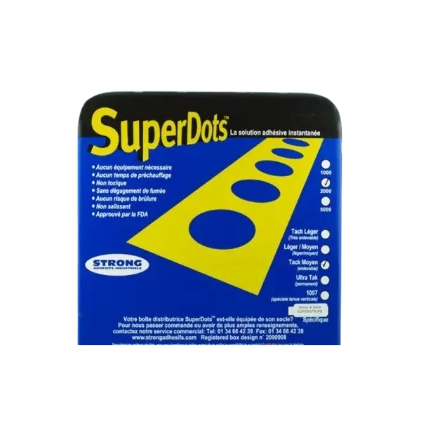 Super Strips Mid tack bandes adhésives CF250 ± 35X5mm - Boite de 2000