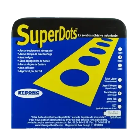 Super Strips Mid tack bandes adhésives CF250 ± 35X5mm - Boite de 2000