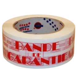 Rouleau adhésif polypropylène imprimé "BANDE DE GARANTIE" - Par 6