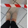 Bande de signalisation sol Rouge/Blanc 50mm X66M