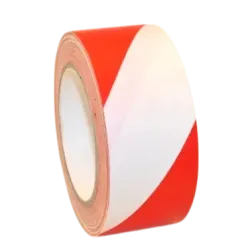 Bande de signalisation sol Rouge/Blanc 50mm X66M