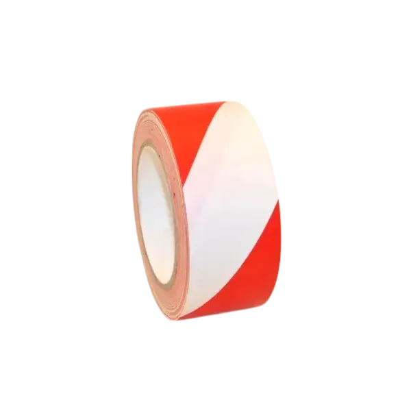 Bande de signalisation sol Rouge/Blanc 50mm X66M
