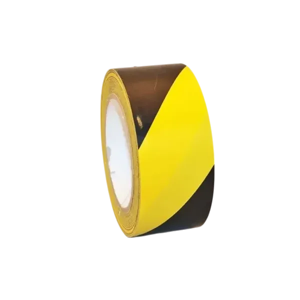 Bande de signalisation sol Noir/Jaune 50mm X66M