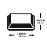 Butées adhésives carrées 10,2 X2 H 5,8mm