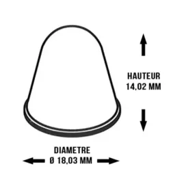 Butée adhésive conique Ø 18,3 H14,2mm