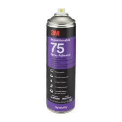 Colle en spray 3M 75 Repositionnable pour collage textiles 500ml