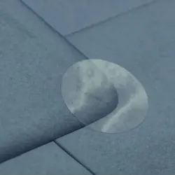 Pastille adhésive transparente de fermeture - Adhésif Permanent Ø19 mm