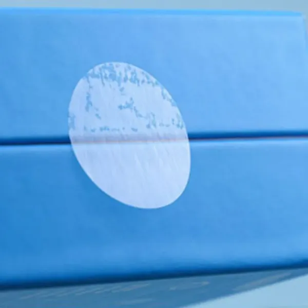 Pastille adhésive transparente de fermeture - Adhésif Permanent Ø19 mm