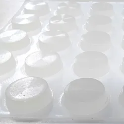 Butée adhésive cylindrique Ø12,7mm H3,5mm Transparent