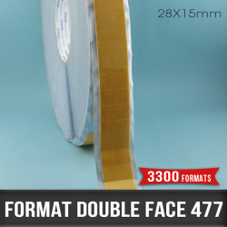 Format mousse adhésive double face 0,8mm D 28X15mm