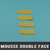 Format mousse blanche adhésive double face 0,8mm D 28X15mm
