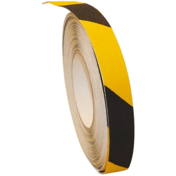 Bande adhésive anti-dérapante de marquage Noir/Jaune 50mm