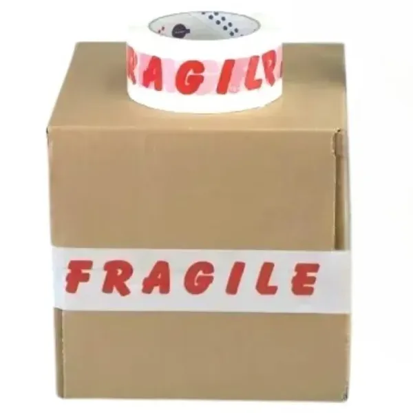 Ruban adhésif polypropylène imprimé "FRAGILE" pour colis délicats - Par 6
