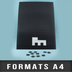Magnets adhésifs -  Formats 15mmx15mm en planche A4 - Epaisseur 1mm